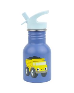 A Little Lovely Company Mini Stainless Steel WATER BOTTLE Dump Truck (350 ml)