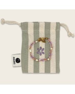 Ava & Yves Perlenarmband BLUMEN pastell