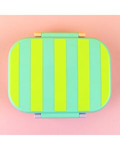 Ava & Yves LUNCHBOX "Striped" Mint/Yellow/Apricot
