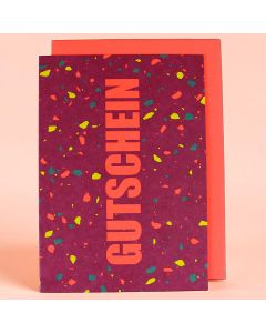 Ava & Yves GUTSCHEIN KARTE Terrazzo Neon