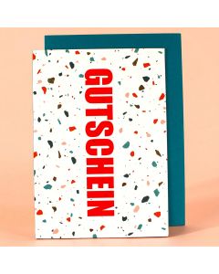 Ava & Yves GUTSCHEIN KARTE Terrazzo Rot