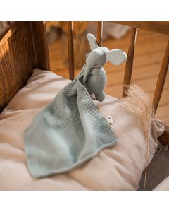 Ava & Yves Gro&szlig;es Kuscheltuch ELEFANT dunstblau