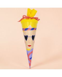 Ava & Yves SCHULT&Uuml;TE mit Frauengesicht Gelb (35 cm)