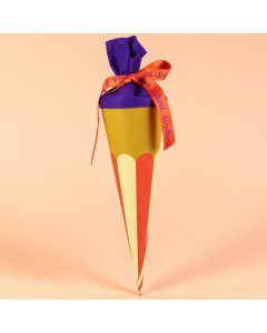 Ava & Yves SCHOOL CONE Ice Cream Mustard/Purple (35 cm)