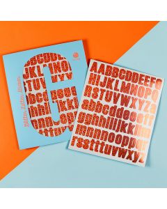 Ava & Yves LETTER STICKERS Glitter Peach