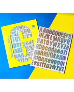 Ava & Yves LETTER STICKERS Glitter Silver