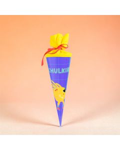 Ava & Yves SCHOOL CONE "Skater" Purple/Yellow (35 cm)