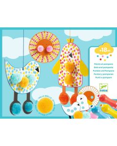 Djeco BASTELSET Punkte & Pompons "Im Himmel" (18 Monate+)