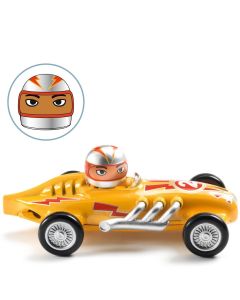Djeco SPIELZEUGAUTO Crazy Motors RENNWAGEN "Super Speed" Gelber Flitzer