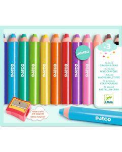 Djeco 12 WAX CRAYONS (3 years+)