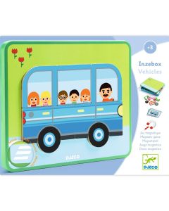 Djeco MAGNETSPIEL "Inzebox" Fahrzeuge (3 Jahre+)
