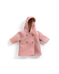 Djeco PUPPE POMEA Puppenkleidung Kapuzenmantel rosa