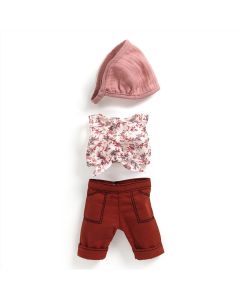 Djeco PUPPE POMEA Lovely Puppenkleidung Burgundy