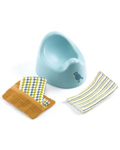 Djeco Dolls POTTY light blue