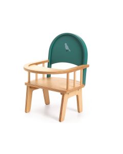 Djeco PUPPE POMEA Puppen Holz Baby Hochstuhl