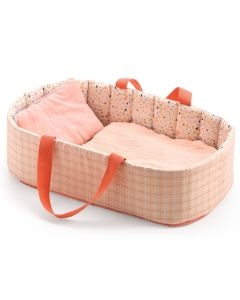 Djeco PUPPE POMEA Puppen Tragetasche Pink Lines