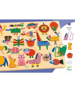 Djeco WOODEN PUZZLE Geo Animals (2 years+)