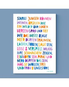 Frau Ottilie POSTER "Starke Jungen" (DIN A4)