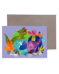 Frau Ottilie GREETING CARD Dinosaurs 