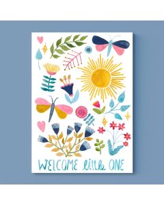 Frau Ottilie POSTKARTE zur Geburt "Welcome Little One" 