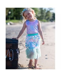 Great Pretenders MEERJUNGFRAU ROCK mit Haarclip "Bling Bling mint" (4-6 Jahre)