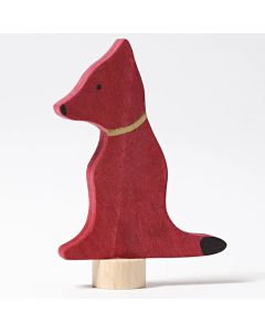 GRIMM'S STECKFIGUR f&uuml;r Geburtstagsring HUND Rot