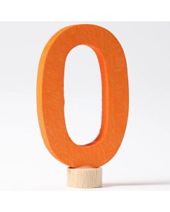 GRIMM'S STECKFIGUR f&uuml;r Geburtstagsring Zahl 0 Orange