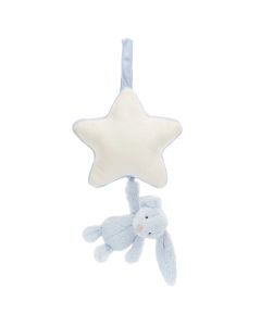 Jellycat MUSICAL PULL Bashful BUNNY Light Blue