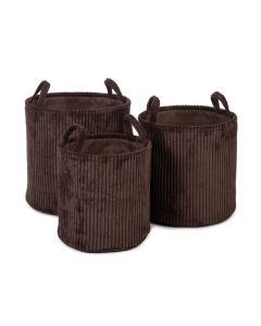 KidsDepot 3er Set Aufbewahrungsk&ouml;rbe EBBY braun