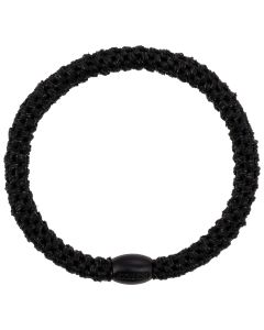 KKNEKKI Slim HAIR TIE Black Glitter