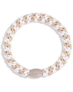 KKNEKKI HAARGUMMI White-Beige Glitter Stripe