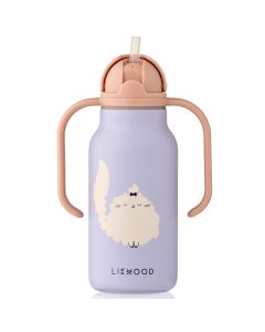 LIEWOOD WATER BOTTLE Kimmie "Cats" Warm Lilac (250ml)