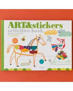 Londji KREATIVBUCH "Art & Stickers" Tiere (3 Jahre+)