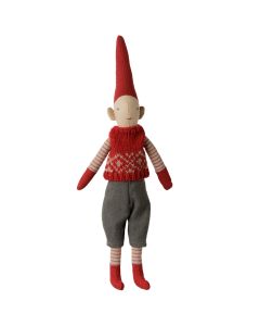 Maileg PIXY PUPPE Junge mit Strickweste Rot (Gr&ouml;&szlig;e 1)