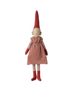 Maileg PIXY PUPPE M&auml;dchen mit Kleid Rot (Gr&ouml;&szlig;e 1)