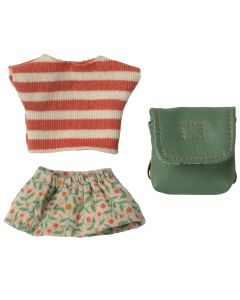 Maileg CLOTHING & BACKPACK for Big Sister Mouse Green