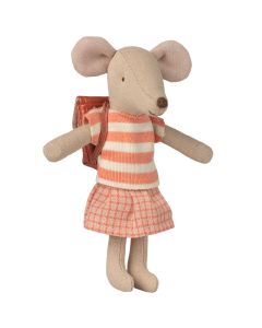 Maileg Big Sister TRICYCLE MOUSE Coral