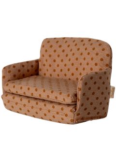 Maileg SOFA BETT f&uuml;r Maus Puppenhaus Punkte Rosa 