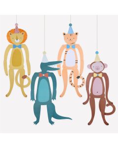 Meri Meri 4 XL H&Auml;NGEDEKO "Animal Parade" Tiere 