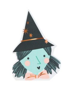 Meri Meri SERVIETTEN f&uuml;r Halloween HEXE (16 St&uuml;ck)