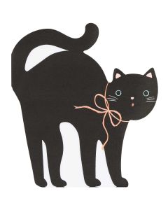 Meri Meri SERVIETTEN f&uuml;r Halloween KATZE (16 St&uuml;ck)