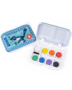 Moulin Roty Mini AQUARELL FARBKASTEN Blau