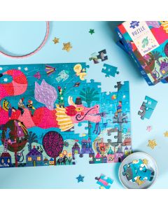 Moulin Roty ENTDECKERPUZZLE "Com&egrave;tes Filantes" Drache (100 Teile)
