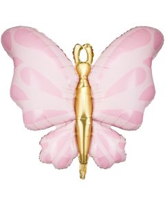 PartyDeco Foil Balloon BUTTERFLY rose