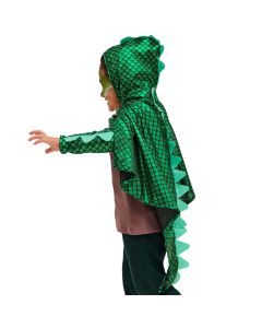 PartyDeco Kinder Kost&uuml;m DRACHE Gr&uuml;n (One Size)
