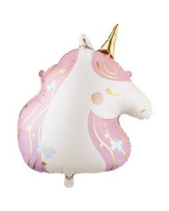 PartyDeco FOLIENBALLON Einhorn Rosa (52x61cm)