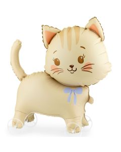 PartyDeco FOLIENBALLON Katze auf R&auml;dern (61x65cm)