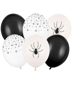 PartyDeco 6 SPINNEN Party Ballons Mix (30cm)