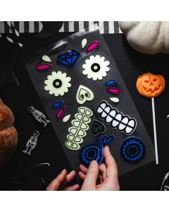 PartyDeco Halloween K&uuml;rbis Gel STICKER