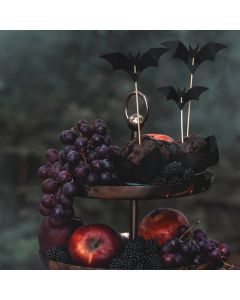 PartyDeco Kuchendekoration FLEDERMAUS schwarz